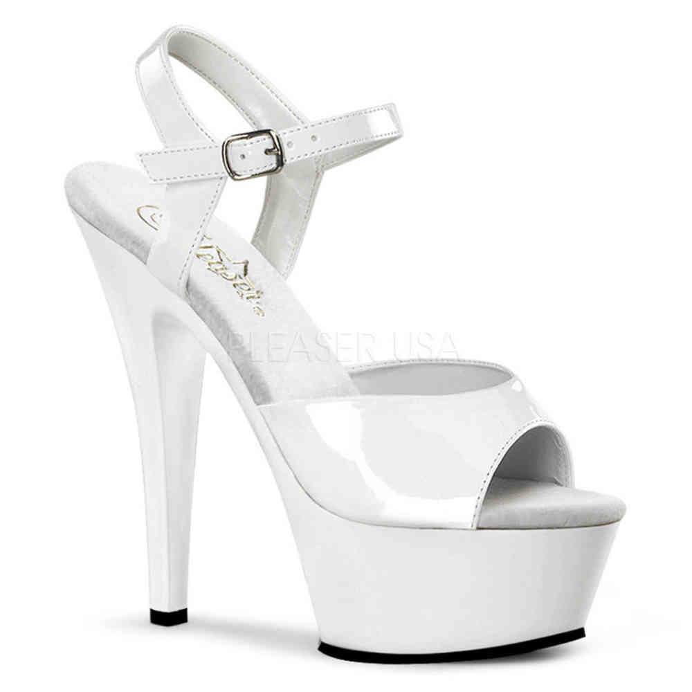 Pleaser - KISS209 Sandale à bride à la cheville - Blanc Product image